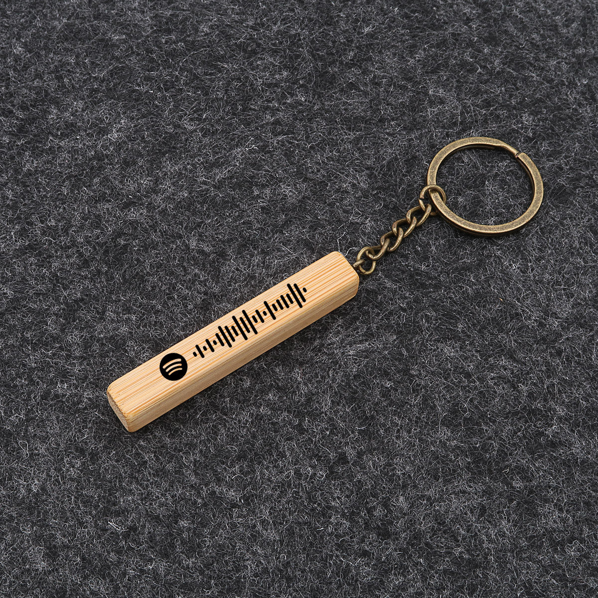 Spotify puinen avaimenperä aidosta puusta valmistettu avaimenperä
