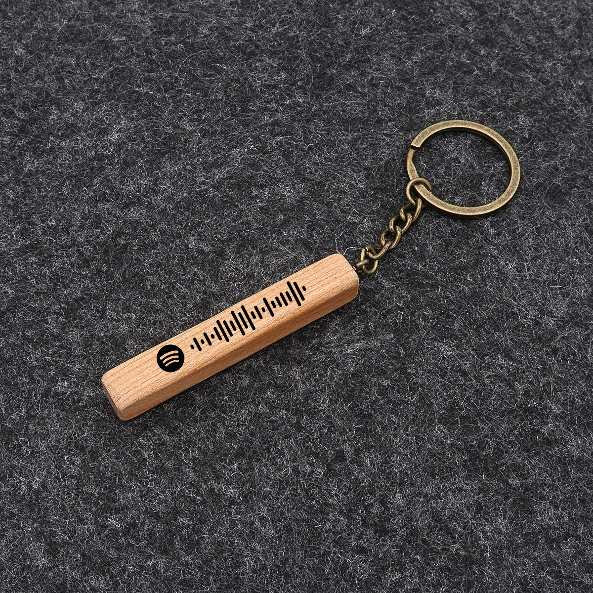 Spotify puinen avaimenperä aidosta puusta valmistettu avaimenperä